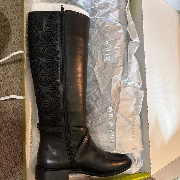GIANNI BINI Back Embroidered Tall Riding Boot - Picture 1 of 4